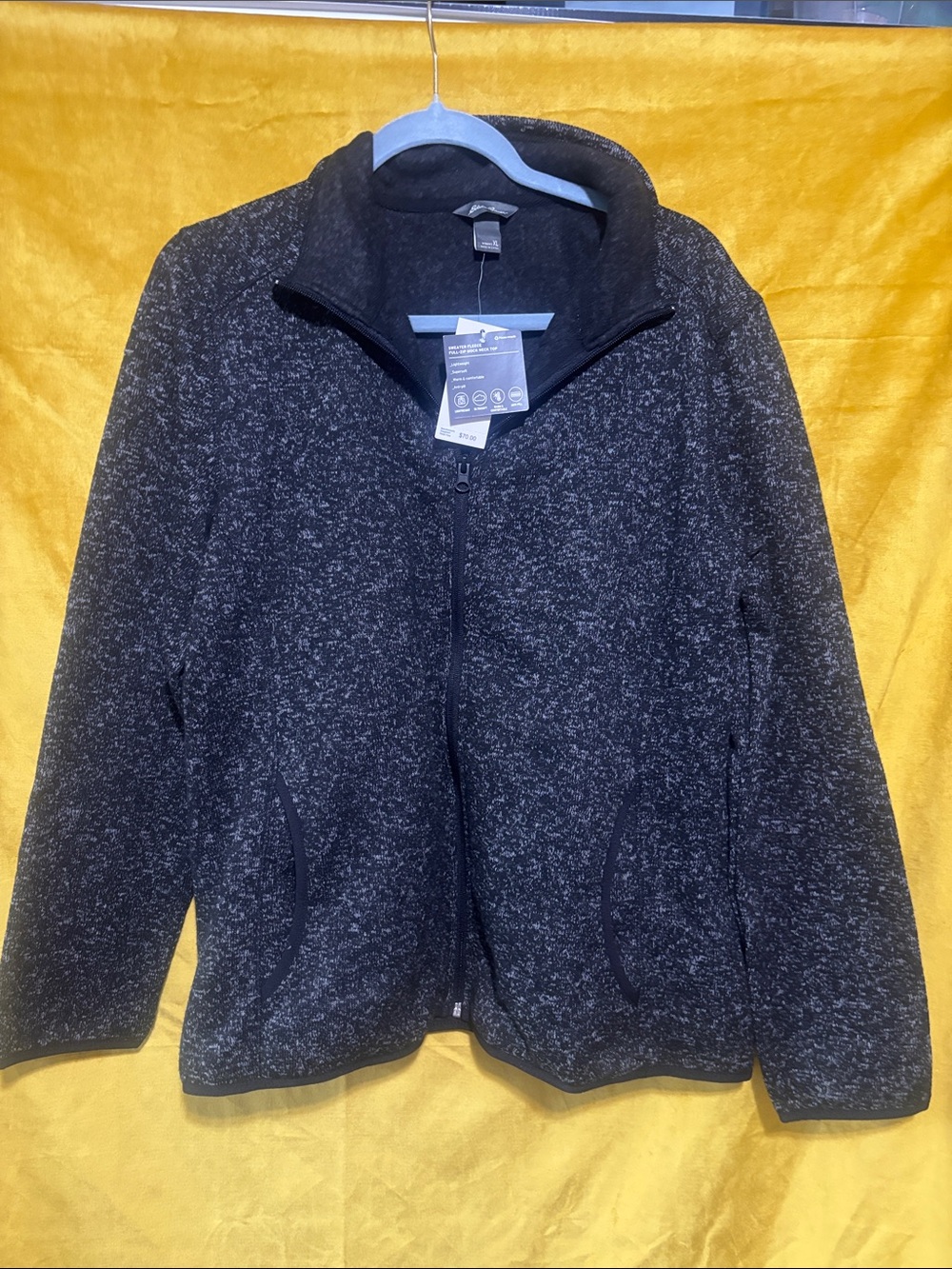 Eddie Bauer Women’s Sweater Fleece Full-Zip Mock Neck NWT XL